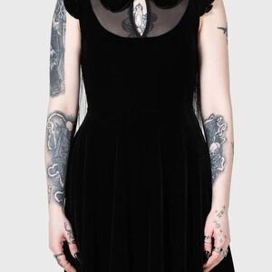 Killstar blazeorb black mini dress size small NWT